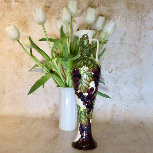 Moorcroft ewer, grapevine pattern, 2012, no 75 signed