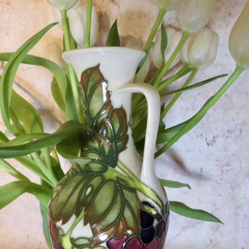 Moorcroft ewer, grapevine pattern, 2012, no 75 signed