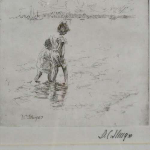 “Sisters” a prize-winning etching by Dwight Case Sturges, 1915