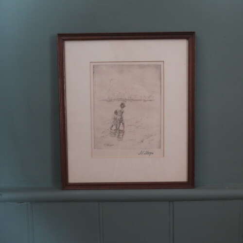 “Sisters” a prize-winning etching by Dwight Case Sturges, 1915