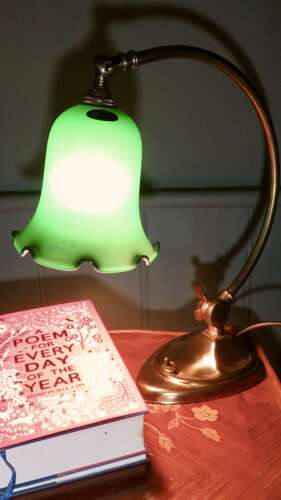 Victorian style brass table lamp