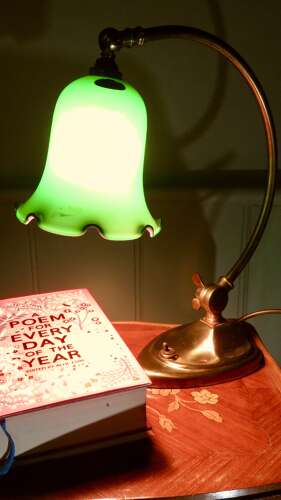 Victorian style brass table lamp