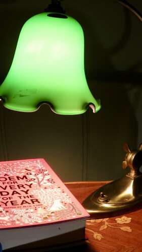 Victorian style brass table lamp
