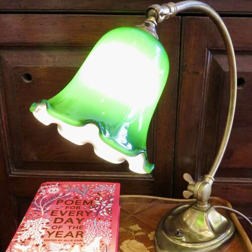 Victorian style brass table lamp