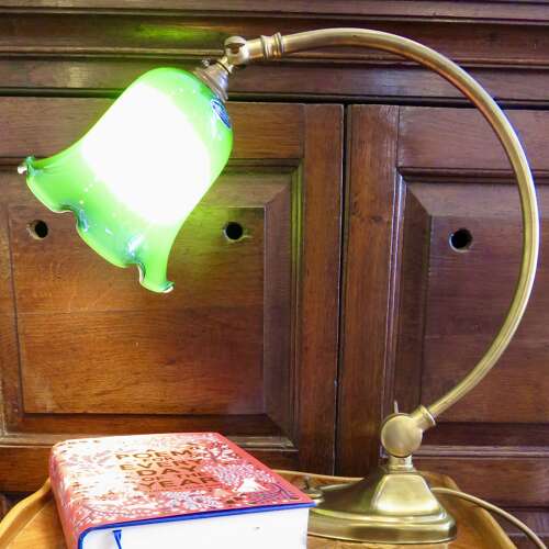 Victorian style brass table lamp