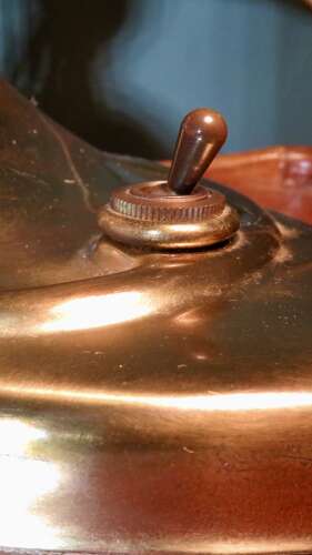 Victorian style brass table lamp