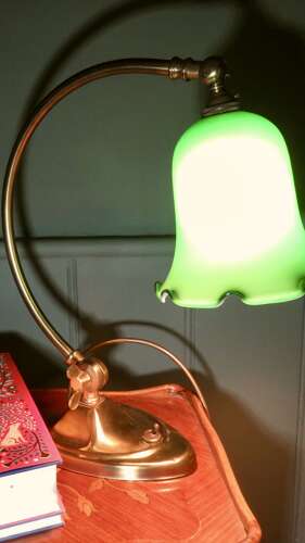 Victorian style brass table lamp