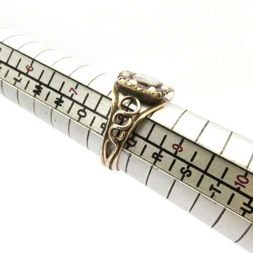 Georgian Gold, Garnet and Pearl Mourning Ring