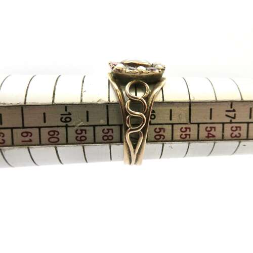 Georgian Gold, Garnet and Pearl Mourning Ring