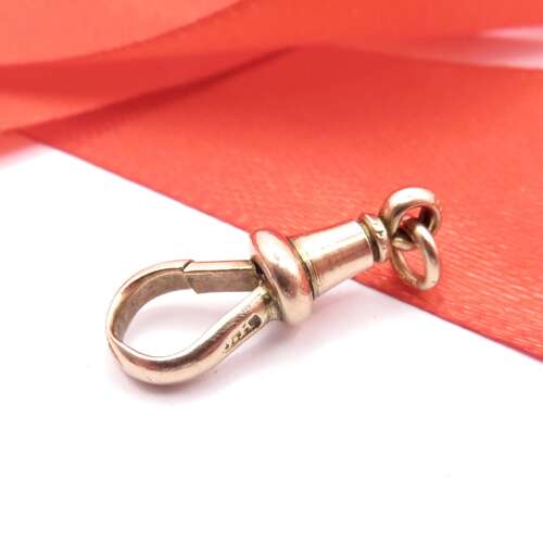 Antique 9ct Gold Swivel Dog Clip Fastener