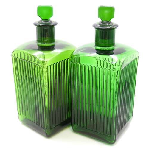 A near pair of chemist's Poison bottles