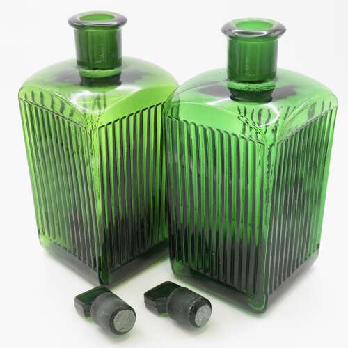 A near pair of chemist's Poison bottles