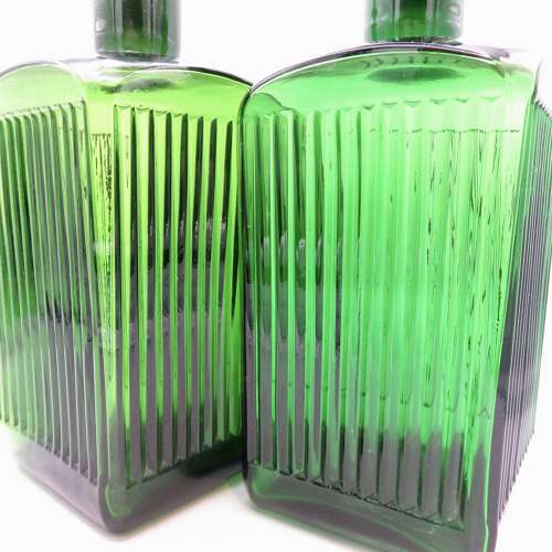 A near pair of chemist's Poison bottles