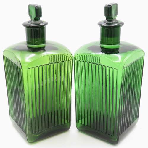 A near pair of chemist's Poison bottles