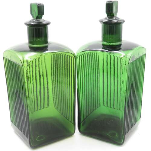 A near pair of chemist's Poison bottles