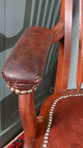 Antique Edwardian swivel desk chair by Angus, London