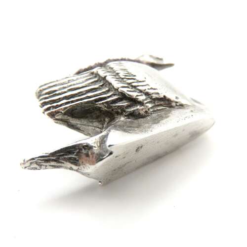 Vintage sterling silver swan pin cushion London 1970