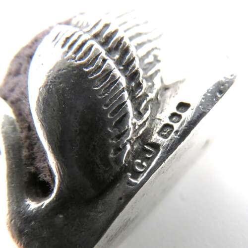Vintage sterling silver swan pin cushion London 1970