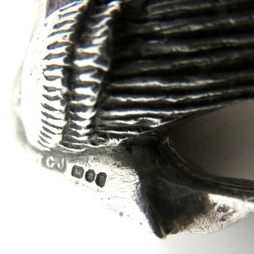 Vintage sterling silver swan pin cushion London 1970