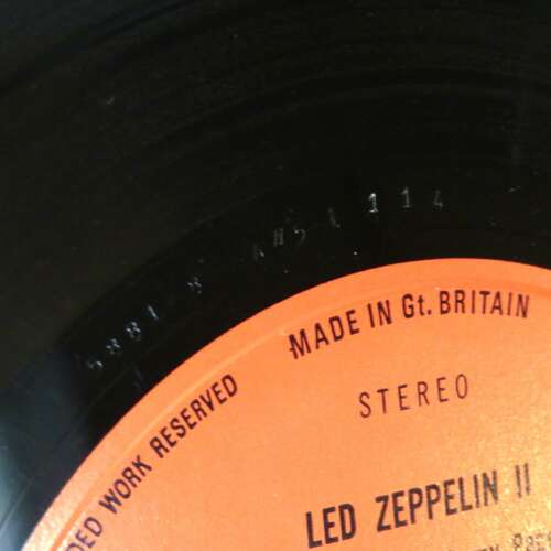 Led Zeppelin II October 1969 on Plum Atlantic Label
