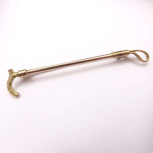 Antique 9ct gold riding crop tie or stock pin
