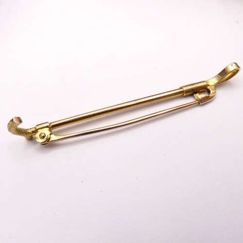 Antique 9ct gold riding crop tie or stock pin