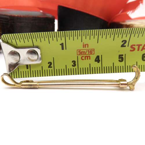 Antique 9ct gold riding crop tie or stock pin