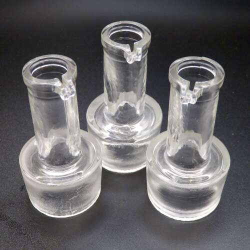 Set of 3 RPS vintage apothecary jars with lids