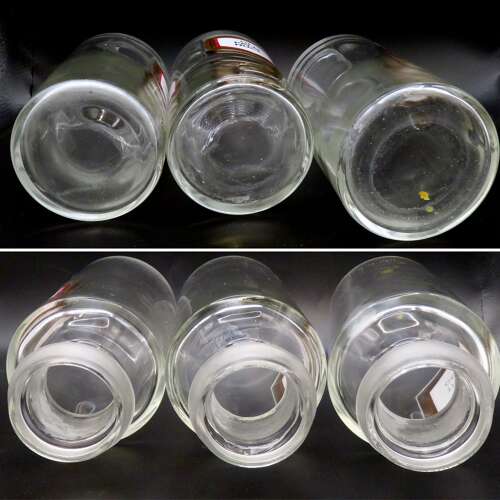 Set of 3 RPS vintage apothecary jars with lids