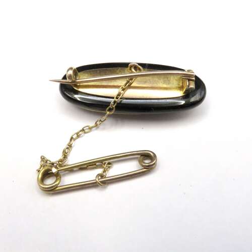 Victorian 9ct Gold 'In Memory Of' Locket Brooch