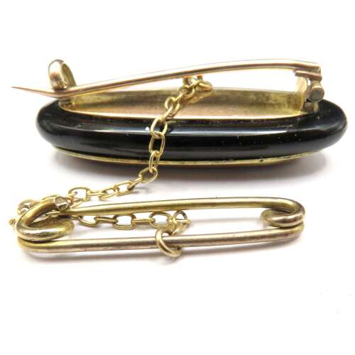 Victorian 9ct Gold 'In Memory Of' Locket Brooch