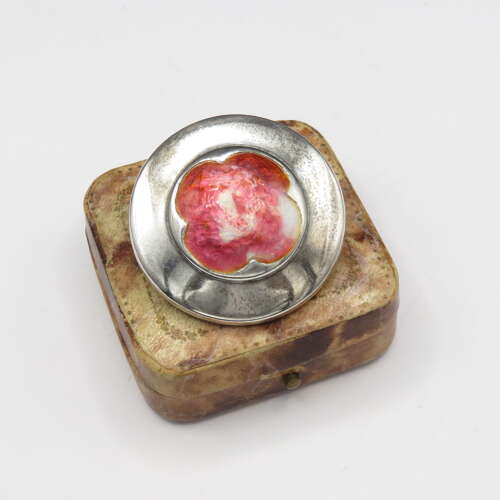 Arts & Crafts Queensway Silver Enamel Brooch