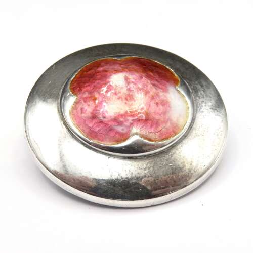 Arts & Crafts Queensway Silver Enamel Brooch