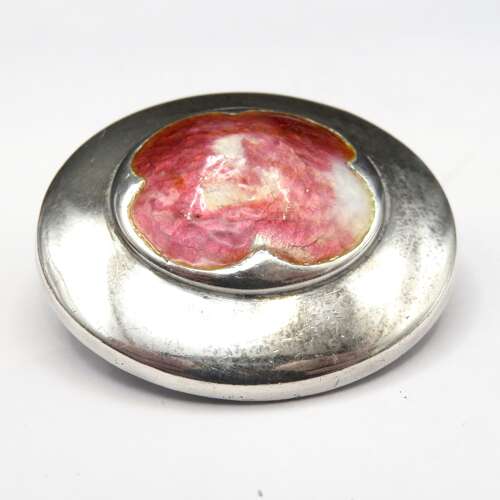 Arts & Crafts Queensway Silver Enamel Brooch