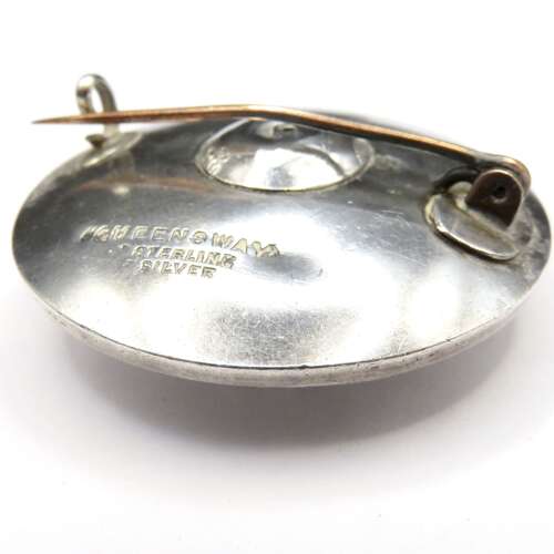 Arts & Crafts Queensway Silver Enamel Brooch