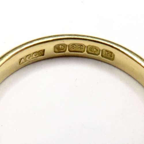 22ct Gold Wedding Band Ring 1932 Size N