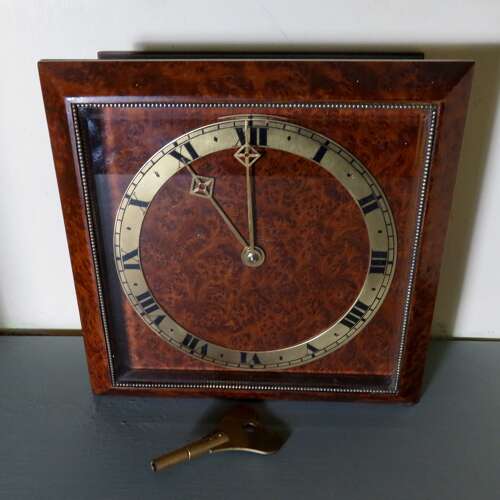 Asprey London Walnut Eight Day Wall Clock