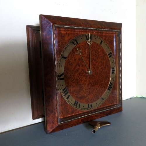 Asprey London Walnut Eight Day Wall Clock